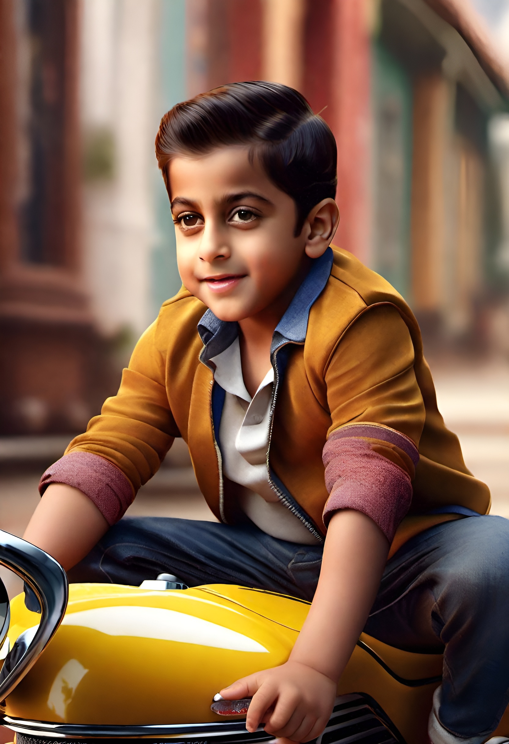Salman khan riding bike childhood image