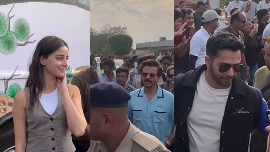 Bollywood actors boarding in bus for travelling to Party spot at Ambani Pre Wedding Bash